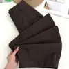 Recomendação Original! Calça Casual Maillard Cor Café para Mulheres 2025 Outono Novo Estilo Coreano Solta de Perna Larga Calça Balão