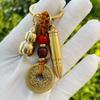 Yanwu 2025 Nuevo Estilo Chino Calabaza de Cobre Moneda de los Cinco Emperadores Llavero Colgante Pixiu Set de Regalo para Eventos de Negocios