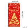 Nova capa de porta de Natal transfronteiriça, montagem de decoração de festa para criar atmosfera e oportunidades de fotos, bandeiras e faixas suspensas de Natal ao ar livre