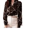 2022 AliExpress wish Amazon Explosiones Primavera Manga Larga Cuello en V Suelta Camisa Estampada Camisa Top Mujer