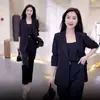 Traje de Moda Casual Estilo Feminino Traje 2025 Primavera Novo Estilo Elegante Redutor de Idade Traje de Negócios Traje de Três Peças