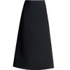 Falda negra simple, moderna y versátil para mujer, nuevo estilo otoño 2026, elegante y de cintura alta, falda de línea A adelgazante, moderna