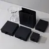 Caja de Joyería Cielo y Tierra del Fabricante Blanco y Negro Caja de Joyería Simple Collar Anillo Pulsera Colgante Caja de Embalaje Exquisita Caja Pequeña