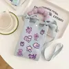 Bolso de Mano de Punto de Nuevo Estilo Color Dopamina Bolso de Almacenamiento Versátil de Nicho Bolso Pequeño de Punto Cruzado