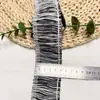 Suministro Directo de Fábrica de Cinta con Flecos Blancos y Negros para Ropa, Textiles del Hogar, Materiales para Zapatos, Accesorios, Bolsos DIY