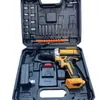 Fabricante Transfronteiriço Multifuncional Lítio Furadeira Elétrica Chave de Fenda Recarregável Furadeira Manual Conjunto Furadeira de Impacto Doméstica Furadeira Pistola Furando