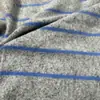 Tecido de Fleece Listrado de Lado Único 230g Escovado Veludo Outono e Inverno Calças Quentes Camisa Básica Manga Longa Roupa de Casa