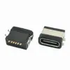 Placa de Montagem em Furo Type-C 6 Pinos 0.8 1.6 2.58 Plugue Central de Quatro Pinos Placa de Inserção Interface Feminina à Prova d'Água