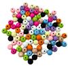 Cuentas de colores de aleación, cuentas redondas, cuentas sueltas de pintura, material de pulsera con agujero pasante, accesorios de joyería DIY, pulsera colgante al por mayor