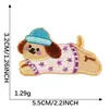 Dachshund Lindo Estilo Coreano Autoadhesivo Bordado en Tela Decoración DIY Funda de Teléfono Bordado Accesorios de Ropa Parche de Tela