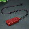 Colgante original de cinabrio, estilo corazón de cinabrio dorado púrpura, colgante con cierre de princesa, para hombres con Guanyin, para mujeres con Buda, amuleto de año de nacimiento
