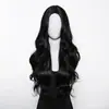Peruca de Explosões Europeias e Americanas Cabelo Comprido Capacete de Fibra Química Feminina Amazonas Transfronteiriça Cabelo Cacheado Longo de Onda Grande com Franja