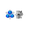 Clavo de Oreja de Titanio F136 Jelly Aurora Aobao Flor de Tres Pétalos Uña de Labio Uña de Cartílago de Oreja Aleación de Titanio G23 Joyería para Perforación Clavo de Oreja