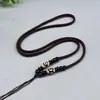 Corda para Pingente de Colar com Cordão Trançado Especial, Cordão de Madeira com Padrão de Nuvem de Jacarandá, Cordão para Pingente de Contas Cilíndricas Atacado