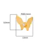 Plata de Ley S925 Chapada en Oro Zirconio con Agujero Mariposa Espaciadores Cuentas Hechas a Mano Cuentas DIY Pulsera Collar Joyería de Perlas Accesorios