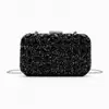 Venta directa de fábrica: bolso de mano de noche para mujer, bolso negro con abalorios y lentejuelas con adornos de pedrería, que irradia una sensación lujosa y elegante, un bolso de noche sofisticado