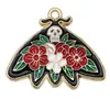 Transfronterizo 125 Goteo de aceite Fantasma de Halloween Calavera Murciélago Muerte Colgante DIY Pulsera Llavero Colgante de Joyería