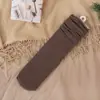 Meias femininas outono e inverno cor sólida listras verticais algodão felpudo meias simples moda retrô meias femininas meias femininas atacado