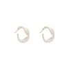 Pendientes de Clip Estilo Francés Retro Retorcidos en Forma de C Esmaltados para Bobina de Mosquito para Mujer, Estilo Ins de Nicho, Lujo Ligero, Pendientes de Gama Alta