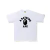 Camiseta Manga Curta da Marca Japonesa Tendência Bape com Estampa Camuflada de Macaco Dormindo e Cabeça de Macaco, Camiseta de Verão para Casais, Camiseta Curta Casual Esportiva de Meia Manga