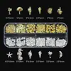 Atacado de Fábrica de Unhas Postiças, Rebites para Nail Art Temáticos do Oceano de 12 Peças, Pedaços de Concha Estrela-do-Mar Madrepérola, Decorações de Metal para Unhas