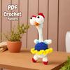 Muñeca de Pollo Cucú de Ojos Grandes Linda Paquete de Materiales de Ganchillo Los Más Vendidos en Amazon Adornos para Muñecas DIY de Interior