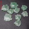 Jade Dongling verde seco un agujero doble agujero hoja de loto ramillete horquilla antigua accesorios para caminar