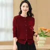 Moda de Mamá 2026: Top de Punto Otoño e Invierno, Ropa Exterior, Capa Base, Suéter Versátil Casual Elegante de Corte Holgado Talla Grande Cuello Redondo