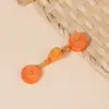Botón Qipao nuevo estilo nacional chino botón de rana hilo tejido a mano envuelto en hilo bobina de cuenta dorada incienso doble botón cola larga botón de tela de una sola letra accesorios