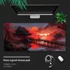 Mouse pad de arquitetura paisagística estilo tinta a nanquim, um presente para quartos de dormitório ou quartos, tamanho extra grande e personalizável