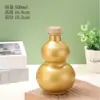 Botella de Agua Simple con Forma de Calabaza, Botella para Fermentar Vino, Botella para Bebidas de Té con Leche, Jarra de Vidrio para Vino, Set de Vino Portátil para Hogar y Exterior, Botella Portátil