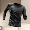 2026 Venda Direta de Fábrica Outono Outdoor Secagem Rápida Camiseta de Manga Longa Masculina Corrida Treinamento Fitness Atacado
