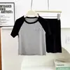 Pijama de Modal para Niños, Ropa Fresca de Seda de Hielo de Verano para Niñas, Conjunto de Ropa de Casa de Manga Corta para Niños Medianos y Grandes