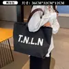 Bolsa de Lona de Gran Capacidad para Viajes Diarios y Salidas, Logo Impreso Personalizado, Elegante Hecha en Casa Ampliada y Engrosada Bolsa Ecológica para Eventos de Regalo