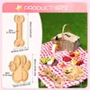 Plato de Bambú con Forma de Garra de Perro Plato para Queso de Casa para Picnic Plato para Servir Pasteles Bocadillos con Forma de Hueso