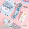 Mini Grapadora de Dibujos Animados Estilo Japonés Sencillo Linda Oficina Portátil de Mano Grapadora de Ahorro de Esfuerzo para Estudiantes