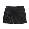 Fabricantes Mayoristas de Ropa para Mujer Transfronteriza 2025 Nuevo Estilo Europeo y Americano Moderno Sexy Chica Caliente Pantalones Culotte Plisados Brillantes con Cuentas