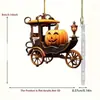 Abóbora Criativa de Halloween Decoração de Feriado Presente Novo Produto Transfronteiriço Acrílico Plano Pingente para Retrovisor de Carro
