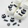 Buquê Cinza Moonlight Acessórios Florais de Luxo Decoração Acessórios DIY Cadarços Destacáveis Fivelas de Sapato Estilo Chanel Tamancos