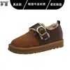 Versión de Lana de Vacuno Cobertura Total Zapatos Birkenstock para Mujer Invierno Más Terciopelo Engrosados Cálidos Slip-on Zapatos de Algodón con Piel Botas de Nieve