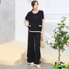 Comercio Exterior Transfronterizo Amazon Moda Ropa de Mujer 2025 Primavera y Verano Comercio Exterior Elegante Casual de Manga Corta Traje de Pantalón de Punto para Mujer