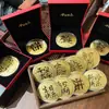 Concha de Agua Oro Puro 999 Serie de Monedas Grandes Adorno de Fortuna Artesanía Chapada en Oro para Regalos Navideños Venta al por Mayor
