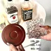 Ins Retrô com Base Plana para Copo Trapézio de Vidro Criativo de Alta Qualidade Copo de Uísque Copo de Café Copo para Cold Brew