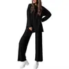 Comercio exterior transfronterizo Amazon Europeo y Americano 2026 ropa de mujer cómoda y elegante, cuello redondo holgada manga larga elástica pantalones largos ropa de estar