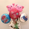 Globo de película de aluminio de dibujos animados sosteniendo 18 pulgadas apertura escolar de jardín de infantes centro comercial 61 juguetes para niños para empujar pequeños regalos