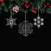 Fabricantes Personalizan Varios Estilos de Decoraciones de Copos de Nieve Navideños, Copos de Nieve de Acrílico de Cristal de Alta Transparencia Colgantes de Copo de Nieve para Árbol de Navidad