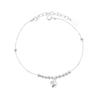 Pulsera de Amor de Plata Esterlina S925 Simple Plata Brillante Cuentas Redondas Diseño de Nicho Femenino Pulsera Versátil Pulsera Elegante