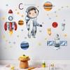 Astronauta foguete universo espaço sideral crianças quarto adesivos de parede sala de estar decoração quarto adesivos autoadesivos AY20070