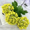 Flor artificial de terciopelo de nieve de 3 cabezas, material de tela de seda, directo de fábrica de flores para boda, flor artificial hecha a mano, flor artificial al por mayor