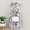 Delantal de cocina para el hogar de nuevo estilo, impermeable y a prueba de aceite, ropa de trabajo elegante y moderna para cocinar en el trabajo, delantal de restaurante para mujer